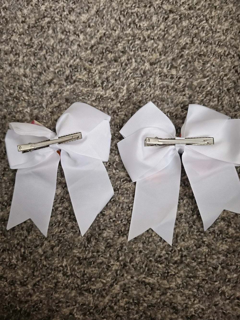 Set of 2 Disney Pixar Inside Out Grosgrain Bow Hair Clips,  White